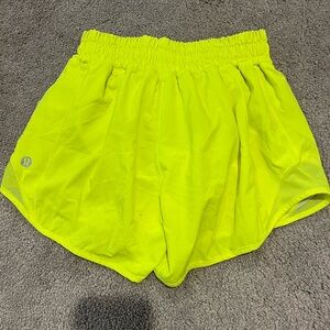 lululemon athletica Yellow Athletic Shorts Lightweight Moisture-Wicking